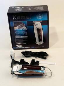 Kemei KM-9163 Electric Hair Trimmer T-Blade Scuplting Clipper Zero Gapped Clipper For Men Low Noise Haircut Machine Portable Mini Hair Clipper Classic Design