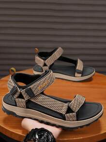 2025 Neue Herren Sport-Sandalen, gewebter Oberteil, EVA Doppelschicht-Laufsohle, modisch leicht atmungsaktiv, weich & bequeme Herren Strand Schuhe Sandalen