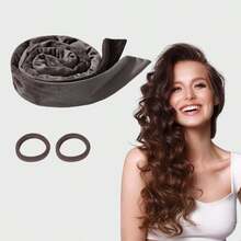 Băng đô uốn tóc không dùng nhiệt, Ruy băng uốn tóc không dùng nhiệt kèm dây buộc tóc, Ruy băng uốn tóc, Dụng cụ tạo kiểu tóc xoăn tự nhiên mềm mại DIY - Nhiều màu - Xem 9