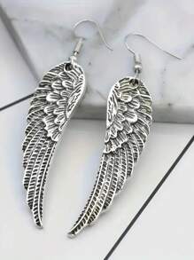 Pendientes con colgante de alas de ángel vintage - Estilo gótico eterno, símbolo de libertad, adecuado para fiestas o como regalo