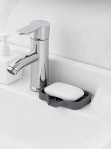 Grey Silicone Does Not Accumulate Water, Creative Bathroom Drain Pad, Soap Box