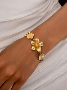 1 pieza Pulsera elegante con forma de trébol de cinco hojas en estilo vintage, diseño único, regalo personalizado, adecuado para mujeres, Día de la Madre, boda