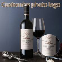 Customized Wine Label Stickers, Personalized Wine Bottle Labels, Custom Printed Non-Adhesive Labels For Food, Beverages, Commercials, Unique Gifts For Christmas, Valentine's Day, Thanksgiving, Beer Festival - Customized Red Wine Label Stickers - View 10
