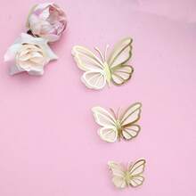 3Pcs Butterfly Cake Topper Cakes Decoration Simulation Butterfly Wedding Crafts Party Decoration DIY Home Wall Stickers - Multicolor - View 11