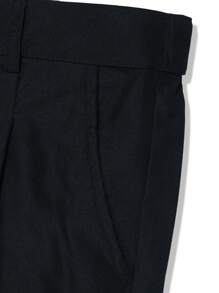 Yemwry Pantalones casuales de hombre de pierna recta con pliegues de unicolor, con un corte elegante, adecuados para varios estilos, una opción ideal para crear un look cotidiano sencillo pero elegante