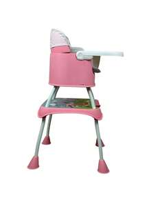 THE BABY SHOP High Chair With Periquera For Baby With Tray And Convertible - Pink - View 5
