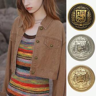 [波西米亚风]10 件复古金色金属纽扣 - 古董圆形缝纫纽扣，适用于连衣裙/衬衫/夹克 | 手工装饰纽扣，适用于 DIY 时尚、波西米亚风服装和工艺品配饰