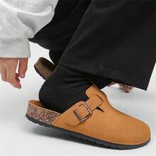 Sandalias de verano tipo slip-on - Pantuflas transpirables de suela blanda y ligera, talla 36-47 unisex - Marrón - Ver 5