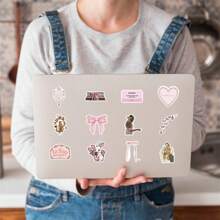 50 pezzi adesivi doodle serie rosa carina, adesivi doodle unicorno, adesivi cartone animato sirena, adesivi doodle coniglio carino, adesivi impermeabili per computer portatile, tazza d'acqua, bagagli, all'ingrosso adesivi decorativi per organizer