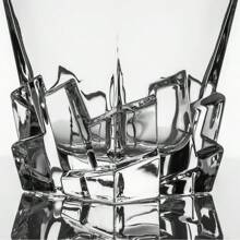 5 pièces Set de carafe à whisky de 750 ml/300 ml de design créatif en forme d'iceberg. Ensemble de verrerie de luxe et élégante pour le whisky, idéal pour le brandy, le rhum, la tequila, la vodka. Utilisation à la maison, dans les bars et fêtes. Cadeau parfait pour le père, le mari ou le petit ami.