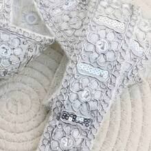 2 Yards Embroidered Floral Jacquard Lace Trim Fabric Ribbon, Suitable For Women's Clothing, DIY Hair Accessories, Collar, Curtain Decor, Sewing Crafts