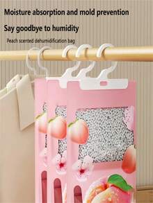 3pcs/5pcs Peach Fragrance Moisture Absorber Bags, Absorbs Humidity To Keep Dry, Suitable For Bedroom, Living Room, Kitchen, Bathroom, Dorm, Warehouse And Other Scenarios, Random Style Hanging Moisture Desiccant Bags,Spring Summer Picks,Brides Maid Gifts,Room,Bedroom Deccor,Bedroom Deccor,Beach,Travel,For Men,For Women,Vacation - Multicolor - View 2