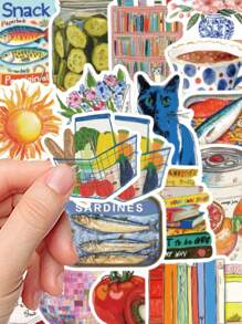50 piezas Pegatinas con estilo vintage de graffiti mediterráneo, personalizado DIY para scrapbooking de cuadernos, fundas de teléfonos, portátiles, guitarras, tumblers, planificadores, útiles escolares, vuelta al cole