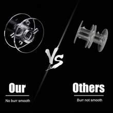 50pcs Plastic Bobbins For Sewing Machines, With Bobbin Box, Compatible With Singer/Brother Sewing Machines. Smooth, Durable, Practical Plastic Bobbins, Won't Damage Threads. High-Quality Plastic Tube Design For Easy Thread Winding Without Breaking. Bobbins Are Neatly Stored In A Transparent Plastic Box For Convenient Carrying And Storage. - Multicolor - View 3