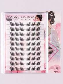 60/80/100/120 grupos de pestañas postizas Chang'e sin pegamento, pestañas postizas de gato de cara grande sin pegamento, maquillaje, maquillaje, pestañas, accesorios de viaje