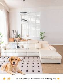 1pc Summer Jacquard Non-Slip Sofa Seat Cushion Cover, Modern Lightweight Breathable Pet-Friendly Elastic Sofa Slipcover, Applicable For L-Shaped Sofa And 1/2/3/4 Seater Sofa (Sold Individually)