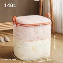 1pc Lightweight Mesh Breathable Garment Storage Bag, Simple Style PVC Material Moving Organizer Bag, Wardrobe Storage Bag, Large Capacity Storage Bag, Waterproof Moisture-Proof Storage Bag, Foldable With Reinforced Handle, Suitable For Home Use