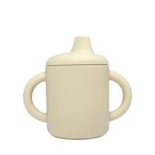 1 pezzo Tazza con beccuccio in silicone per bambini con doppio coperchio e manico, bottiglia d'acqua portatile multifunzione, set di tazze con beccuccio per l'alimentazione e lo stoccaggio di liquidi per bambini