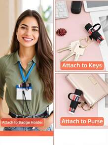 Silicone Holder With Cap Cover, 0.6'' Diameter Portable Lip Balm Holder Key Chain Sleeve Keychain Holder With Wrist Strap Lanyard, Perfect Gifts For Birthdays, Party, Anniversaries, Wedding, Travel, Not Easy To Lose, Lipstick Organizer Gifts For Women,For Holiday Beach, Bathroom Collection, Bedroom Collection, Large Capacity