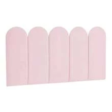 Double Bed Headboard Kit 45x20 Adhesive NUVEM For CHILDREN'S Box - 5 UNITS - 淺粉色 - 查看 1