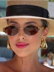 OCULOS DE SOL METAL FEMININO MASCULINO TOP TENDENCIA RETRO VINTAGE ROCK  RIO LENTE UV400 COM ESTOJO