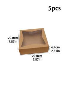 5pcs/10pcs/20pcs Transparent Food Storage Boxes, Suitable For Cakes, Pastries, Chocolates, Cookies, Parties, Birthday, Wedding, Easter