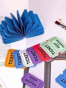 500 pièces de billets de loterie jaunes, rouges et bleus, convenant pour les fêtes, les concerts, les carnavals et autres événements