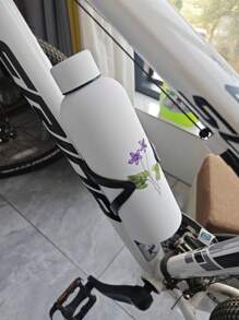 16oz High-Aesthetic American Style Small Mouth Stainless Steel Insulated Tumbler, Outdoor Portable Large Capacity Sports Water Bottle, Customized, 1pc