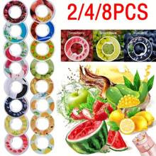 2/4/8Pcs Flavour Pod Pack,Air Water Bottle Flavour Pods Fruit Taste Pods Water Bottles Cup Accessories For Air Water Bottle Starter Set 0 Sugar 0 Calorie Flavored (Not Include Bottle)