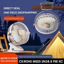 Desktop Clip Fan, Home Multi-Function 5-Speed Adjustable Upright Electric Fan With 3-Level Night Light, Rechargeable Battery 300mAh, Can Be Hung On Wall Or Placed On Desk - Wall Mounted Desktop Fan With Night Light - View 8