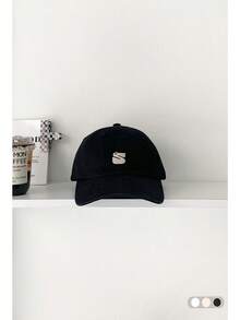 1 件装软冠简约休闲棒球帽，时尚平边按扣太阳帽，轻便男女通用春夏百搭字母刺绣棒球帽 - 字母棒球帽 - 查看 21