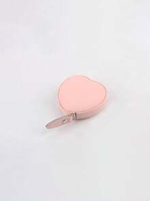 1 件 PU 皮革心形伸缩尺腰围胸围卷尺，59.06 英寸多功能迷你尺子心形卷尺 1.5 米腰围胸围皮尺便携式家用测量 - 粉色 - 查看 10