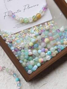 Beadia 50g/Packung 3-12mm gemischte Glasperlen, sortierte Makronen-Glasperlen für DIY Schmuckherstellung, Halsketten & Armband Bastelzubehör für Frauen