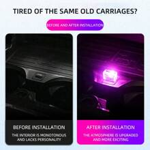4 Peças Luz Ambiente de Carro LED USB Mini Colorida, Luz Decorativa de Atmosfera, Luz de Emergência, Acessórios Automotivos