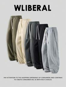 Pantalones casuales versátiles de unicolor de pierna estrecha para mujeres, con ajuste de cordón, simples y de moda, adecuados para deportes al aire libre y entrenamiento físico - Gris Claro - Ver 1