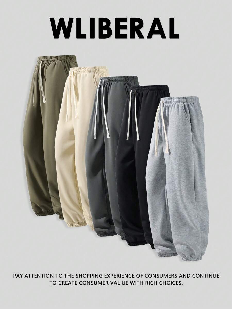 Pantalones casuales versátiles de unicolor de pierna estrecha para mujeres, con ajuste de cordón, simples y de moda, adecuados para deportes al aire libre y entrenamiento físico - Gris Claro - Ver 1