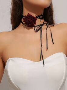 Elegant Glamorous Lace Necklace 1 Piece - Multicolor - View 17