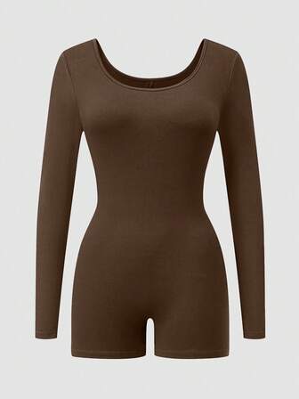 AiTyi 女士连体裤，休闲简约修身性感V领多功能户外运动款，适合毕业典礼、返校、圣诞节、新年、感恩节、秋冬季针织长袖连体裤