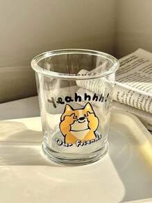 Ins Style Cartoon Glass Cup, Couples Cup/Cold Brew Cup, Coffee Cup/Single Layer Cup, Home Breakfast Milk Cup, Summer Juice Cup/Beverage Cup, Daily Use Water Cup, High Aesthetic Cute Biyeflower Enjoyment Cup