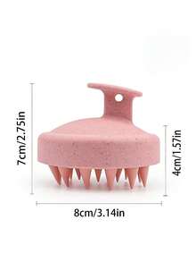 1pc Scalp Massage Brush, Wheat Straw Hair Washing Tool, Silicon Hair Brush, Massage Shampoo Brush, Massage & Cleansing Scalp Brush, Scalp Exfoliating Scrub, Dandruff Removal Tool, Suitable For Both Men And Women, For Shower Salon, Hair Washing Tool, Cleansing Hair Brush And Shower Tool, Body Massage Brush, Manual Head Massager, Bath Use Scalp Massager, Massage Hair Washing Brush, Hair Brush/Hair Comb. Home Bathroom Decor Fall Decor Back To School - Multicolor - View 8