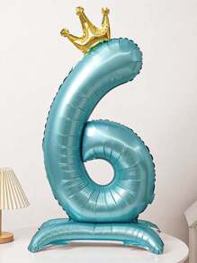 24pcs/Set 1st Birthday Crown Foil Balloons Boy Girl Party Decorations