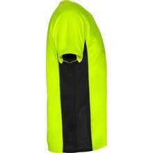 Roly Mens Shanghai ShortSleeved Sports TShirt Activewear (Fluorescent Green/Solid Black) - Lime Green - View 4