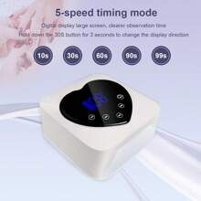 Lámpara de uñas UV LED inalámbrica con 2 limas, doble fuente de luz UV/LED, recordatorio inteligente de bajo consumo, 5 temporizadores, control táctil y sensor automático, secado rápido (blanca)
