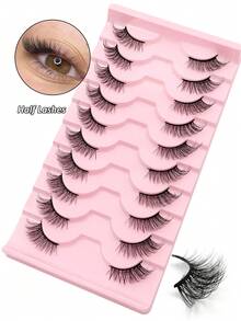 10 Pairs Natural-Looking Cat Eye False Eyelashes, Delicate And Lightweight, Suitable For Daily Wear - wispy lashes - View 2