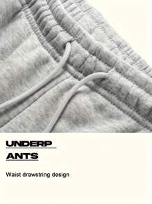 Pantalones deportivos de 2 piezas para hombre, para correr y actividades al aire libre, de unicolor y diseño simple, con cintura elástica y cordón, disponible en varios colores, aptos para todas las estaciones, adecuados como regalo para esposos, novios, jóvenes y amigos que les gusta hacer deporte y estar en forma.