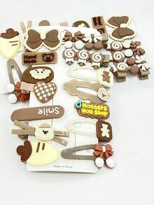 14pcs/Set Cute Cartoon Style Hair Clips & Hair Accessories For Girls - Multicolor - View 5