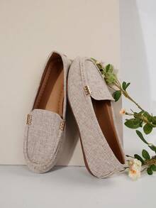 女士大码休闲乐福鞋 - 舒适时尚的平底鞋，尺码合适 - 彩色 - 查看 6