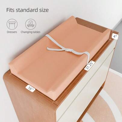 1pc PU Leather Waterproof Infant Changing Pad, Baby Massage And Touch Mat