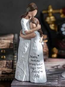 1 Stück kreative Harz Handwerkskunst Statue mit Mutter und Tochter Umarmung, Heimdekoration, Geschenk zum Geburtstag/Muttertag für Mutter und Tochter Freunde