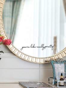 1pc/4pcs Quote Home Decoration Stickers, Hello Beautiful Decal, Hello Gorgeous Home Decal, You Look Amazing Decal, Vinyl Stickers For Mirror Bathroom Home Decor Room Decor Wall Decor Bathroom Decor Wall Art Kitchen Home Decor Living Room Wall Paper Wall Stickers House Decor Bedroom Decor Room Decoration Stuff Living Room Decor - Multicolor - View 9